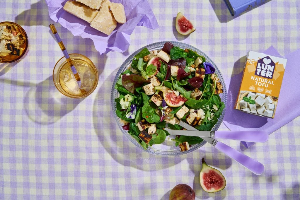 Gegrillter Tofu-Salat mit Feigen
