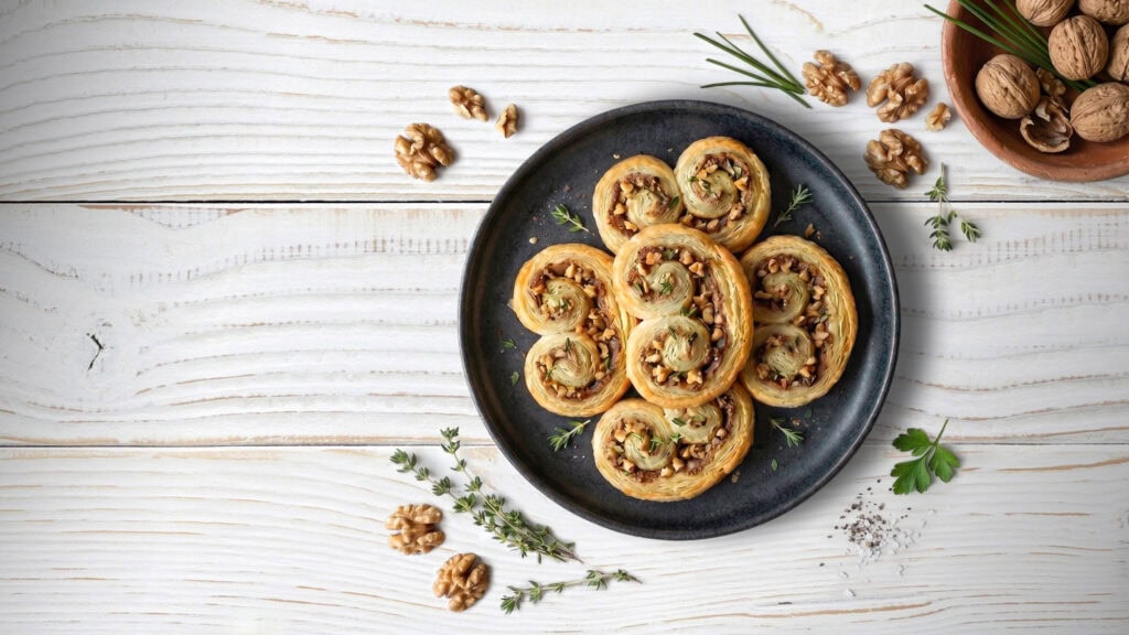 Slané palmiers s Paté de Tofu Hruška