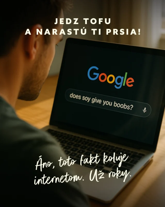 Niekto raz povedal, že z tofu rastú mužom prsia. Internet hneď, že “Jasné!”. Vedci? Tí si len povzdychli.
Takže ešte raz:
- Japonci jedia tofu celý život a prsia im nerastú. Nám Európanom tiež nie.
- Fytoestrogény nie sú hormóny
- A ty si môžeš dať tofu bez paniky.
Aj v slim fit tričku :)